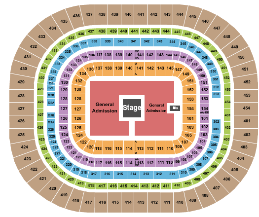 The Dome Zach Bryan Seating Chart